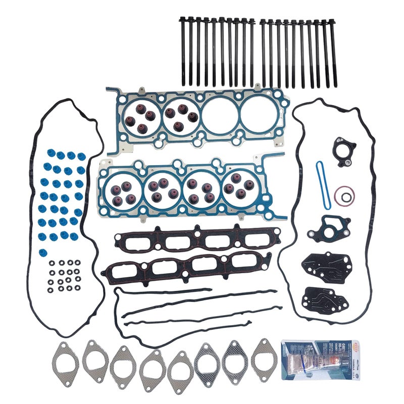 Partsflow Head Gasket Set Bolts for Ford Expedition for Ford F150 for Ford F250 Super Duty for Ford F350 Super Duty for Lincoln Mark LT for Lincoln Navigator 54L V8 VIN 5 V OEES72798